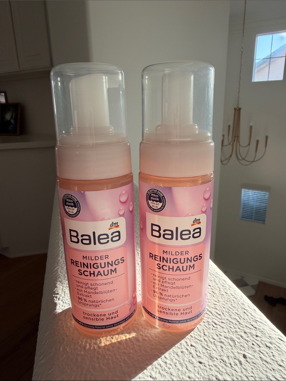 Balea Gentle Cleansing Foam - Light Pink Bottle
